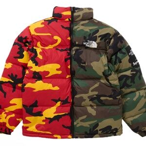 Supreme the north face spilt nuptse jacket/two tone camo